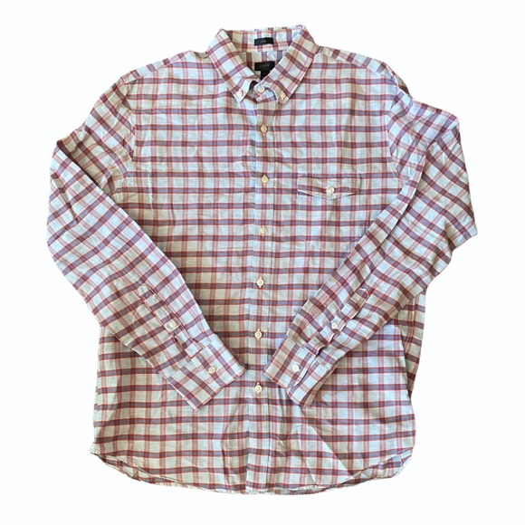 J. Crew Linen Button Down Shirt Slim Fit size large